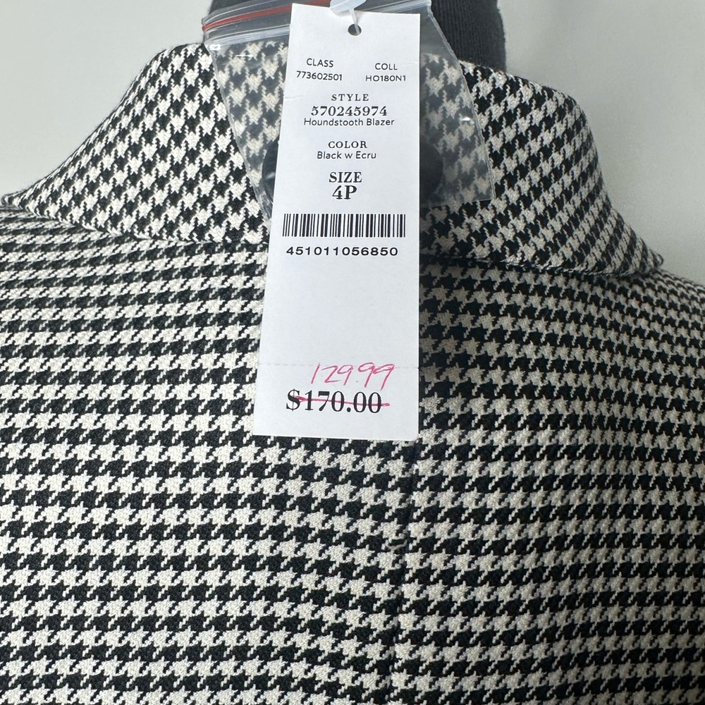 White House Black Market Houndstooth Blazer - Picture 4 of 4